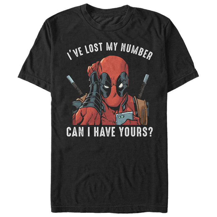 fifth sun Men's Marvel Deadpool Lost My Number T-Shirt