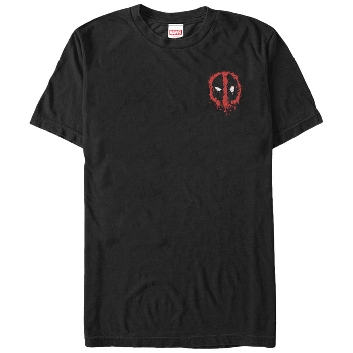 fifth sun Men's Marvel Deadpool Mini Splatter Icon T-Shirt