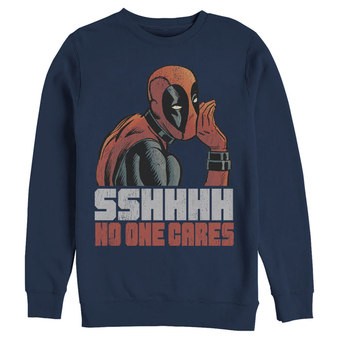 Fifth Sun Men's Marvel Deadpool No One Cares Sweatshirt