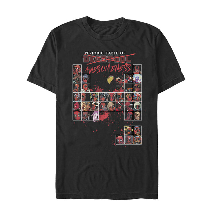fifth sun Men's Marvel Deadpool Periodic Table T-Shirt