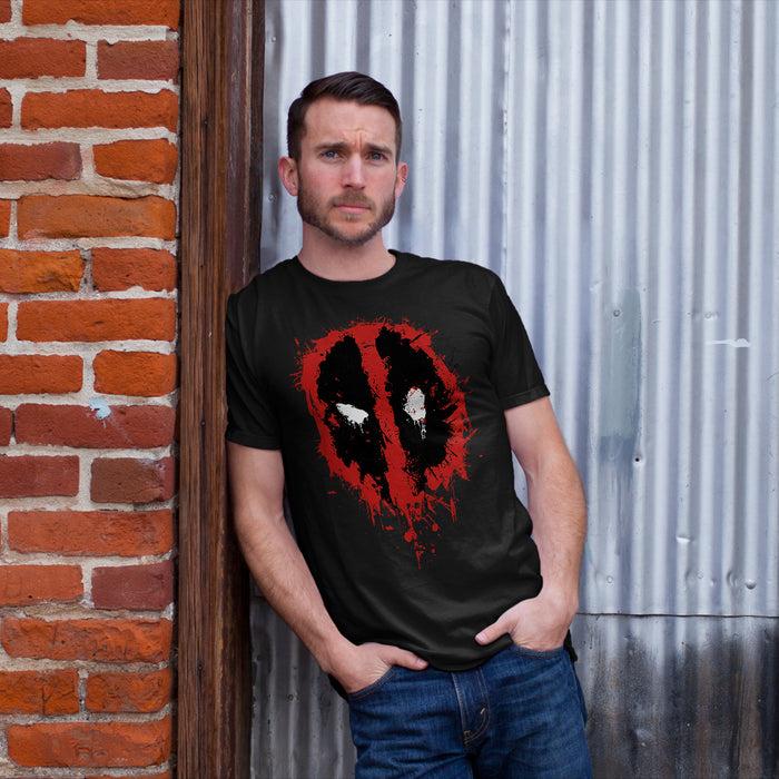 Fifth Sun Men's Marvel Deadpool Splatter Icon T-Shirt