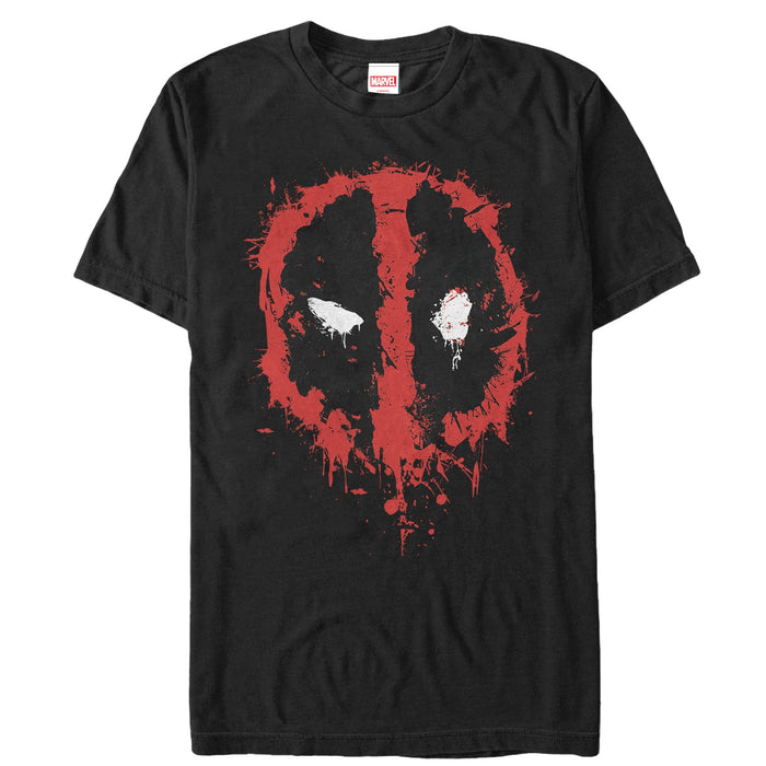 fifth sun Men's Marvel Deadpool Splatter Icon T-Shirt
