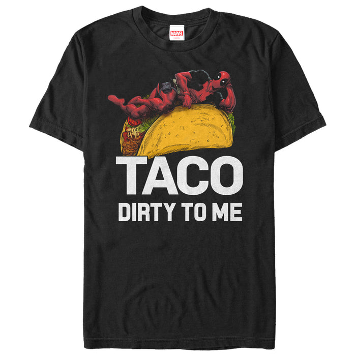 fifth sun Men's Marvel Deadpool Taco Dirty to Me T-Shirt