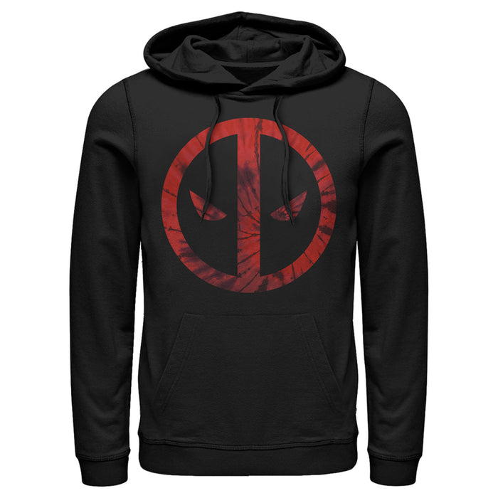 fifth sun Men's Marvel Deadpool Tie-Dye Logo Pull Over Hoodie