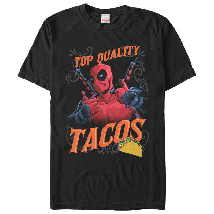 fifth sun Men's Marvel Deadpool Top Quality Tacos T-Shirt