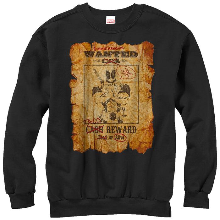 fifth sun Men's Marvel Deadpool Wanted Poster Sweatshirt