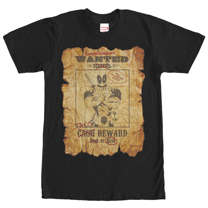 fifth sun Men's Marvel Deadpool Wanted Poster T-Shirt