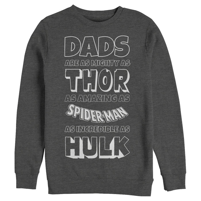 Fifth Sun Men's Marvel Father's Day Avengers Dad Traits Sweatshirt