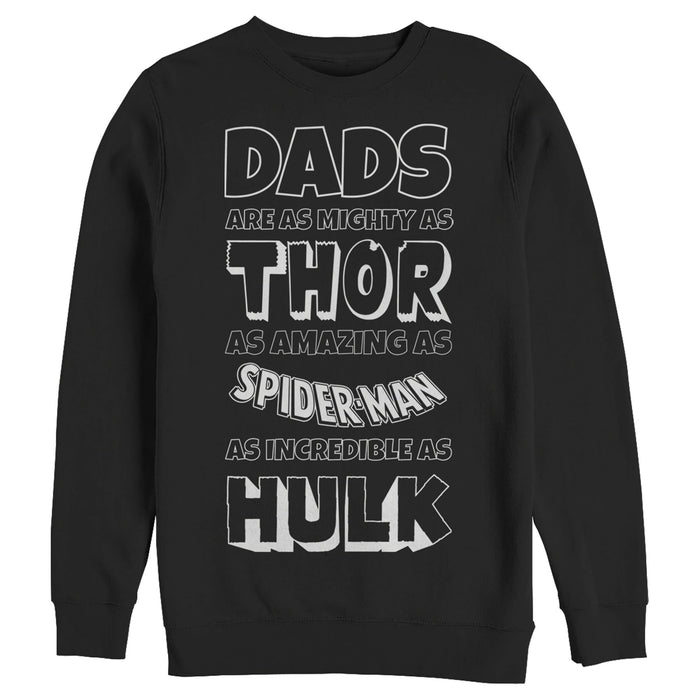 Fifth Sun Men's Marvel Father's Day Avengers Dad Traits Sweatshirt