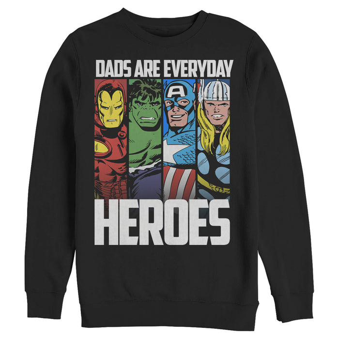 fifth sun Men's Marvel Father's Day Avengers Everyday Heroes Sweatshirt