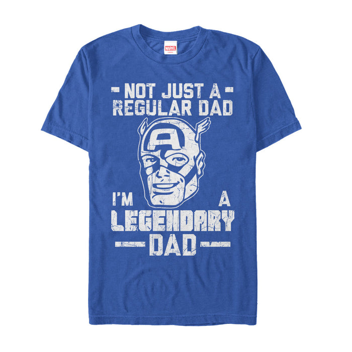 fifth sun Men's Marvel Father's Day Captain America Not Regular Dad T-Shirt