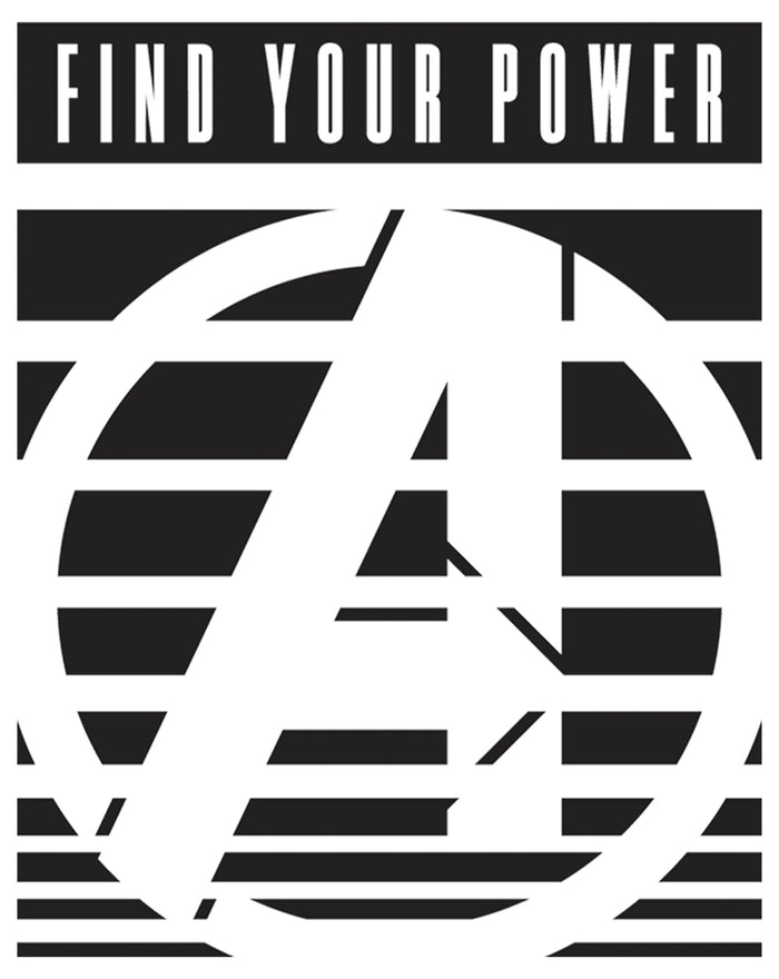 Fifth Sun Men's Marvel Find Your Power Logo Baseball Tee