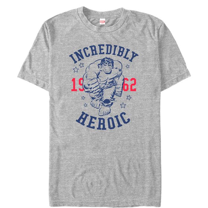 fifth sun Men's Marvel Fourth of July Hulk Incredibly Heroic 1962 T-Shirt