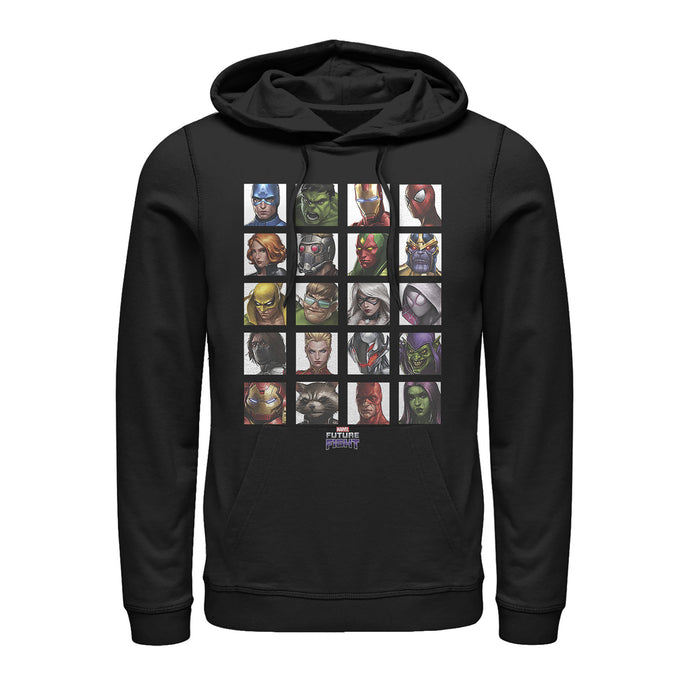 fifth sun Men's Marvel Future Fight Character Panel Pull Over Hoodie