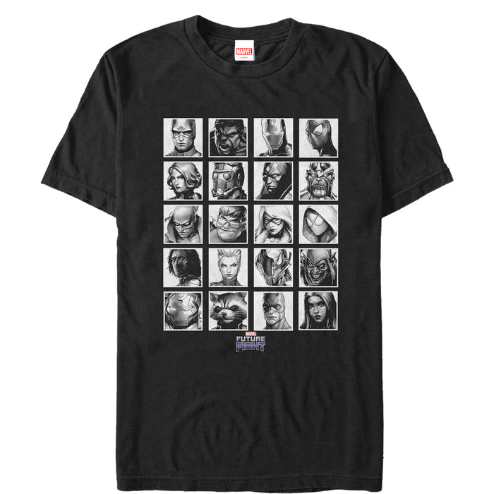fifth sun Men's Marvel Future Fight Characterscale T-Shirt