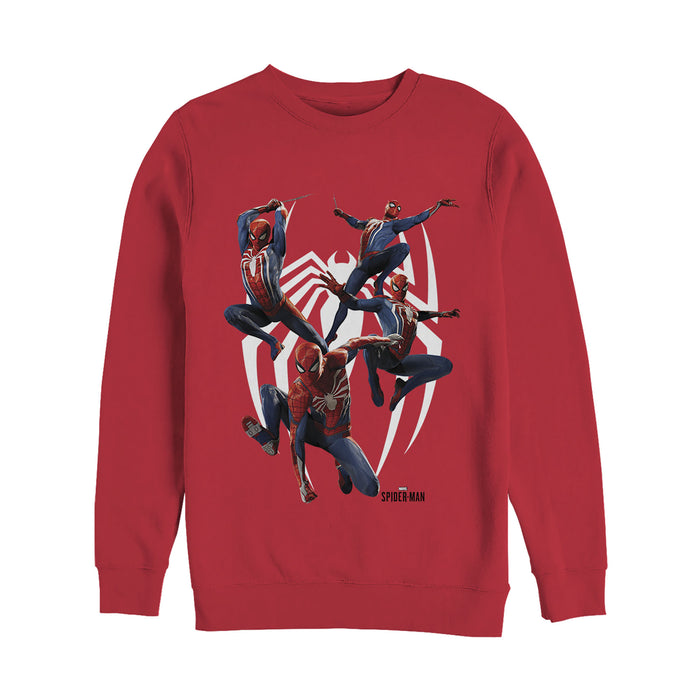 fifth sun Men's Marvel Gamerverse Spider-Man Trio Sweatshirt