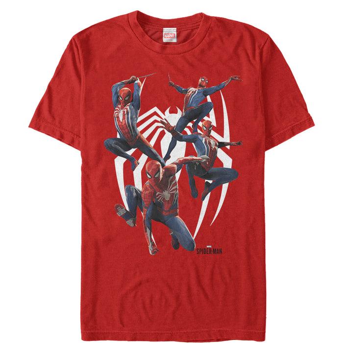 fifth sun Men's Marvel Gamerverse Spider-Man Trio T-Shirt