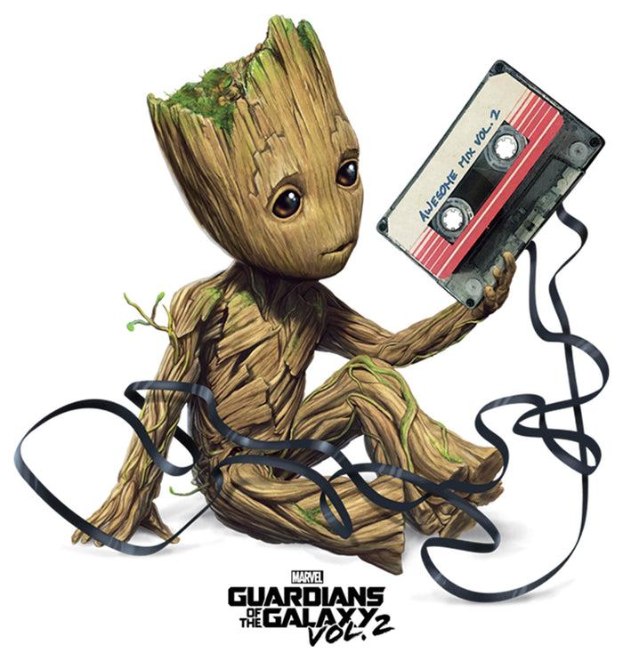 Fifth Sun Men's Marvel Groot Tape Portrait Baseball Tee