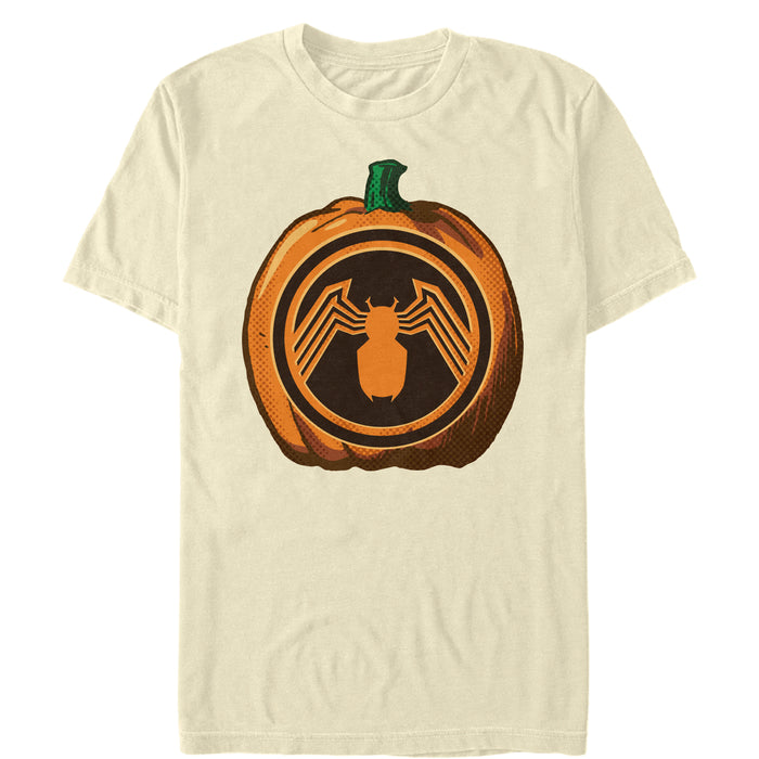 Fifth Sun Men's Marvel Halloween Venom Logo Pumpkin T-Shirt