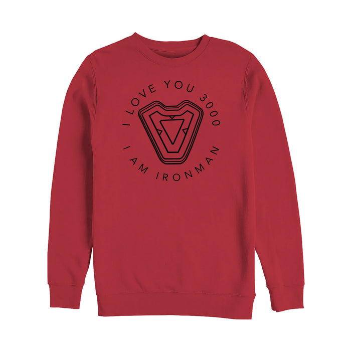 fifth sun Men's Marvel I Am Iron Man Love 3000 Sweatshirt