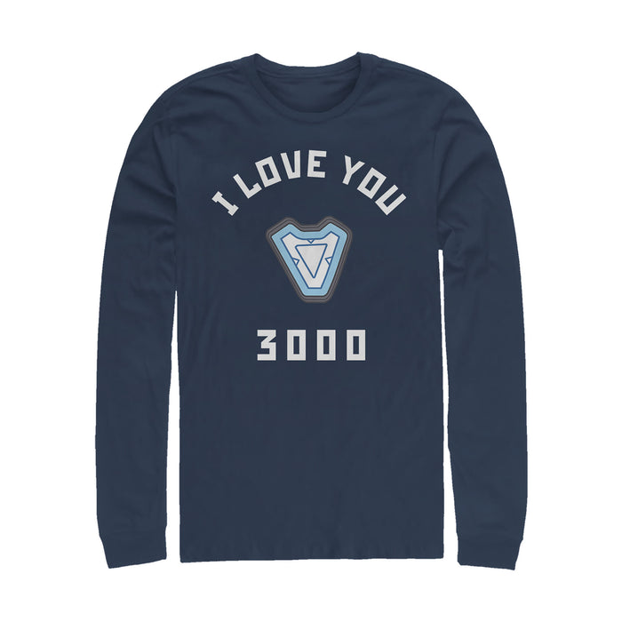 fifth sun Men's Marvel I Love You 3000 Iron Man Reactor Long Sleeve Shirt