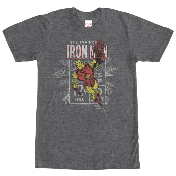 fifth sun Men's Marvel Iron Man Comic Book Cent T-Shirt