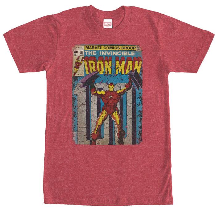 fifth sun Men's Marvel Iron Man Comic Book Cover Print T-Shirt