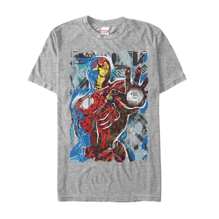 fifth sun Men's Marvel Iron Man Eclectic Poster T-Shirt