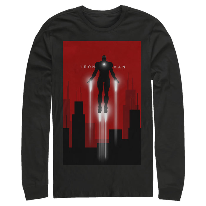fifth sun Men's Marvel Iron Man in Flight Long Sleeve Shirt