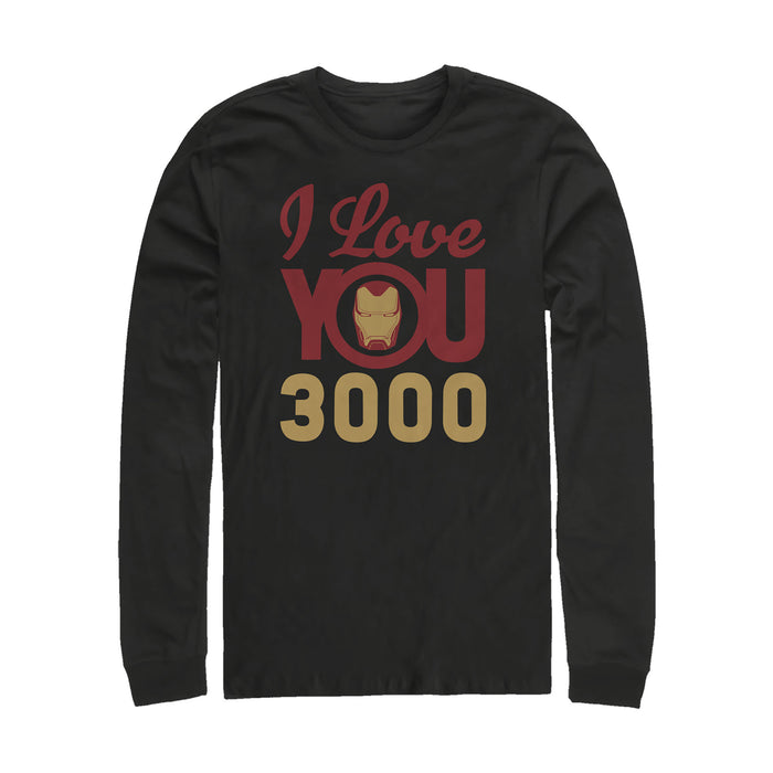 fifth sun Men's Marvel Iron Man Love 3000 Long Sleeve Shirt
