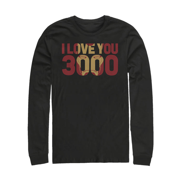 fifth sun Men's Marvel Iron Man Love 3000 Mask Long Sleeve Shirt