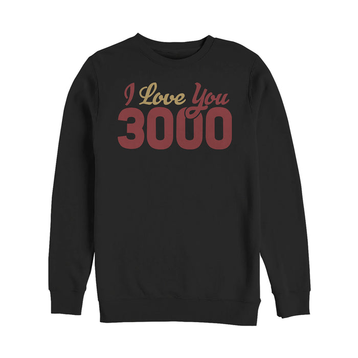 fifth sun Men's Marvel Iron Man Love 3000 Script Sweatshirt