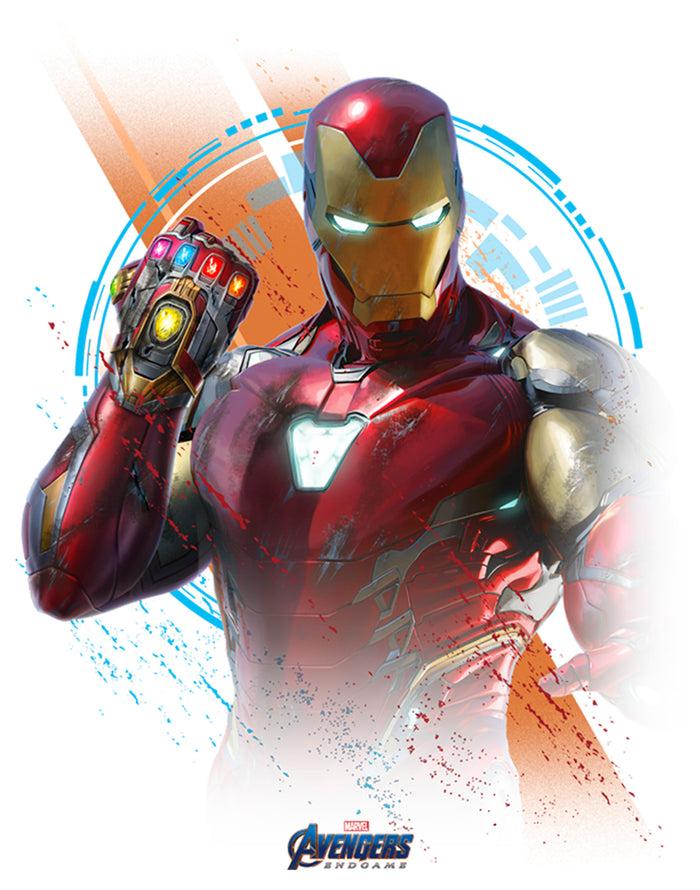 Fifth Sun Men's Marvel Iron Man Time Travel Platform Logo Baseball Tee