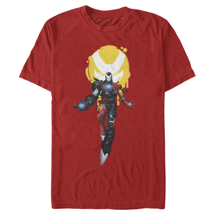 fifth sun Men's Marvel Iron Man Venom Symbol T-Shirt