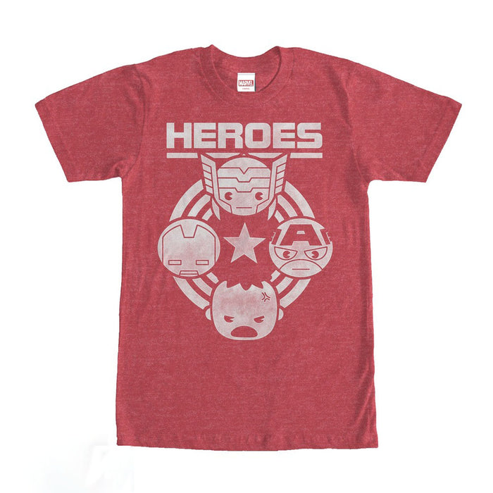 fifth sun Men's Marvel Kawaii Avengers Heroes T-Shirt