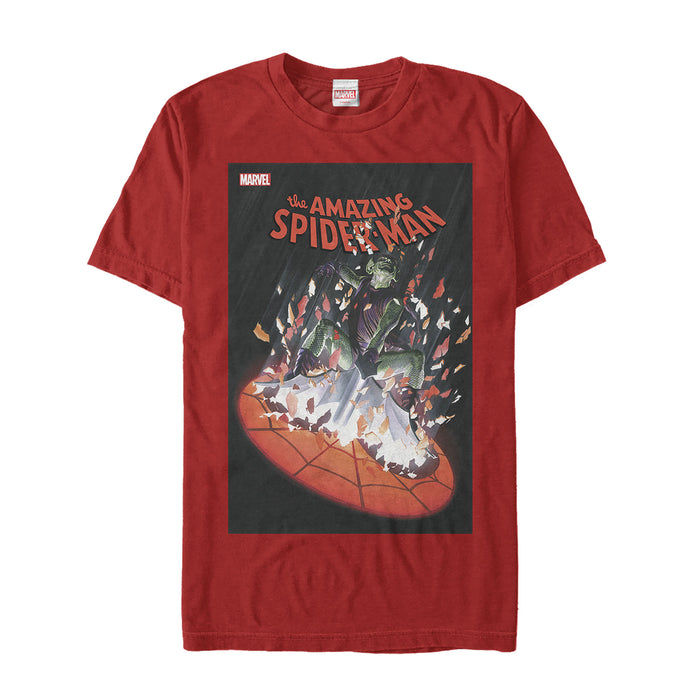 fifth sun Men's Marvel Legacy Spider-Man Go Down Swinging T-Shirt