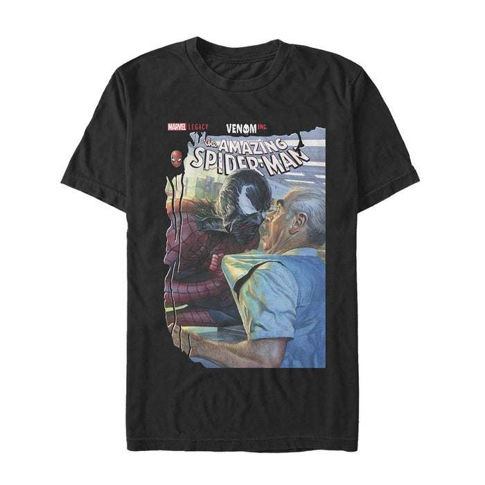 fifth sun Men's Marvel Legacy Spider-Man vs Venom T-Shirt