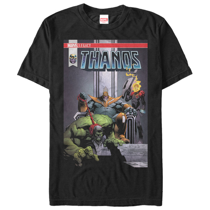 fifth sun Men's Marvel Legacy Thanos Throne T-Shirt