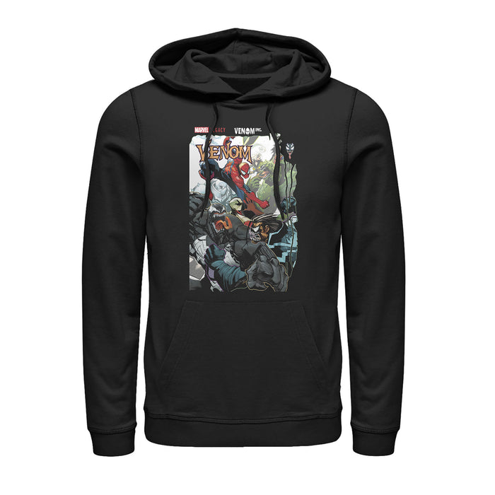 fifth sun Men's Marvel Legacy Venom vs Spider-Man Pull Over Hoodie