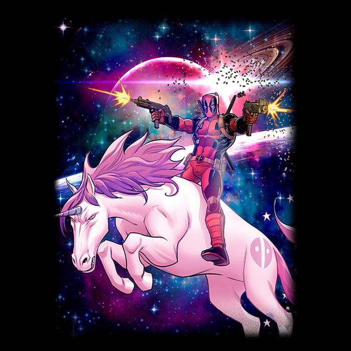 Fifth Sun Men's Marvel Legendary Deadpool On Space Unicorn T-Shirt