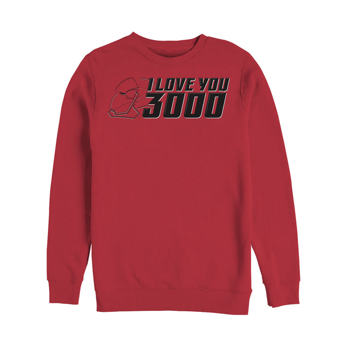 fifth sun Men's Marvel Love You 3000 Iron Man Helmet Sweatshirt
