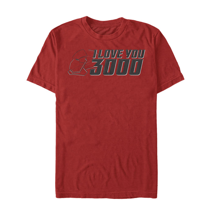fifth sun Men's Marvel Love You 3000 Iron Man Helmet T-Shirt