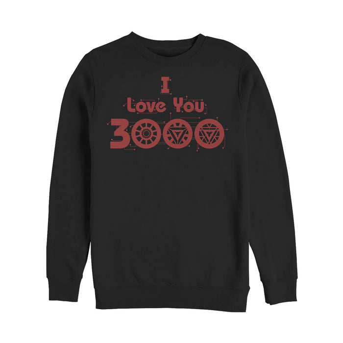 fifth sun Men's Marvel Love You 3000 Iron Man Icons Sweatshirt