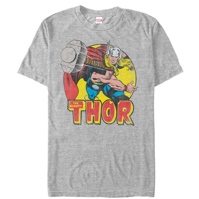 fifth sun Men's Marvel Mighty Thor Hammer Throw T-Shirt