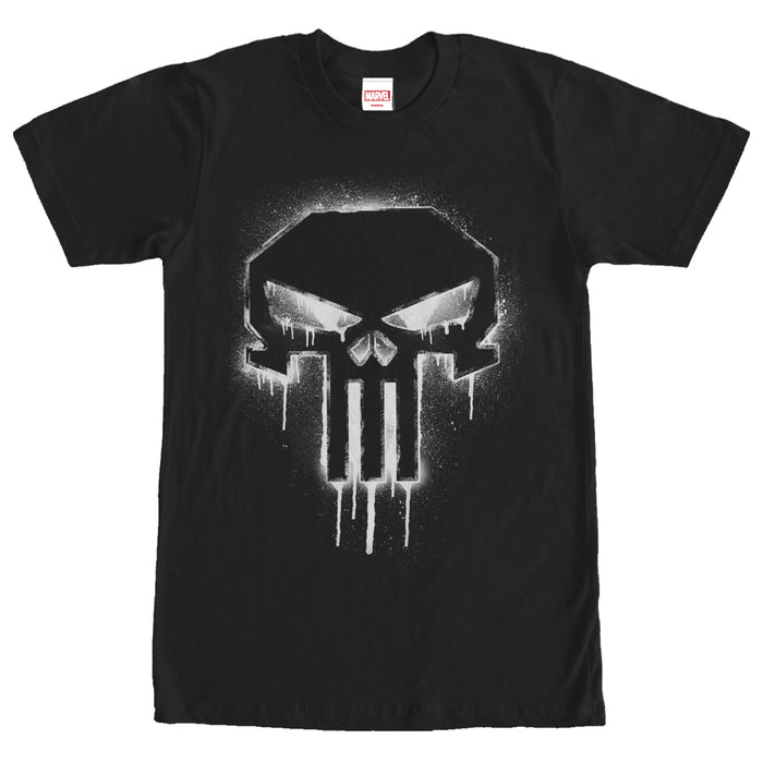 fifth sun Men's Marvel Punisher Drip Skull Symbol T-Shirt