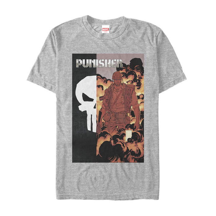 fifth sun Men's Marvel Punisher History Panel T-Shirt