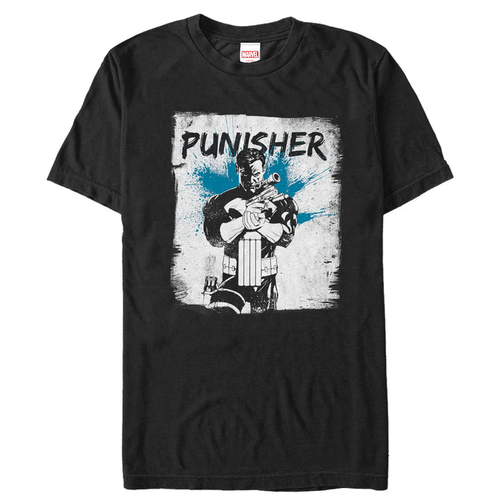 fifth sun Men's Marvel Punisher Paint Streak Print T-Shirt
