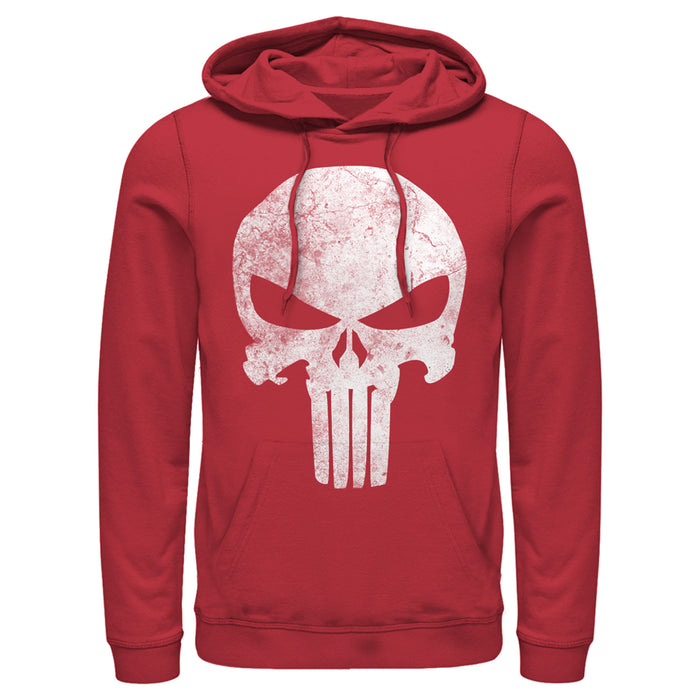 Fifth Sun Men's Marvel Punisher Retro Skull Symbol Pull Over Hoodie