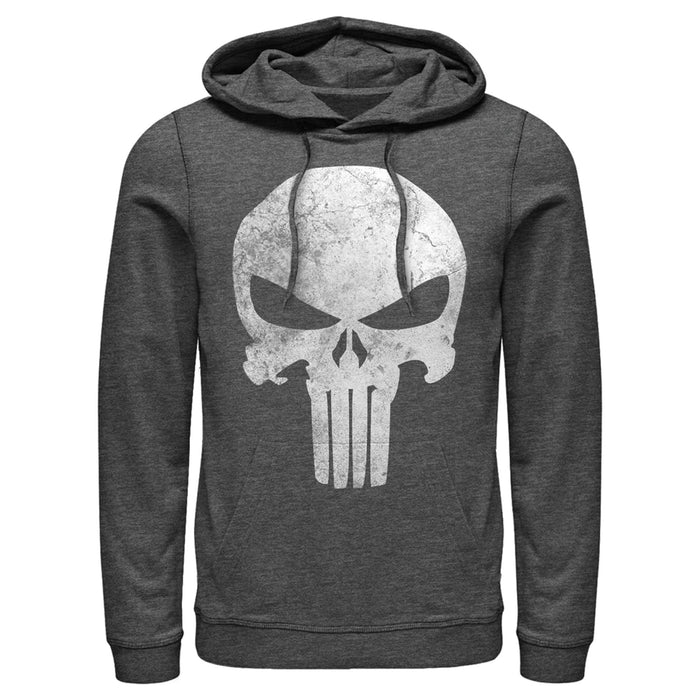 fifth sun Men's Marvel Punisher Retro Skull Symbol Pull Over Hoodie