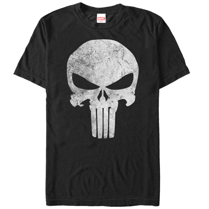 fifth sun Men's Marvel Punisher Retro Skull Symbol T-Shirt